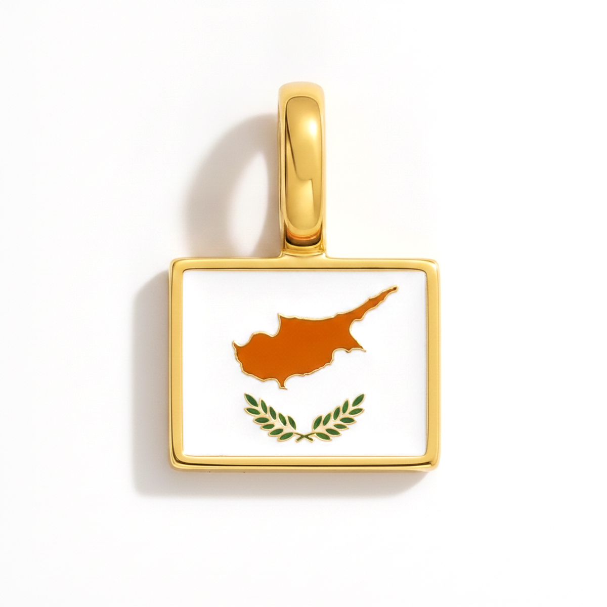 Charm Cyprus – eckig gold