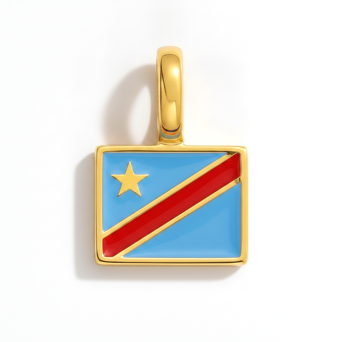 Charm Democratische Republiek Congo – eckig gold