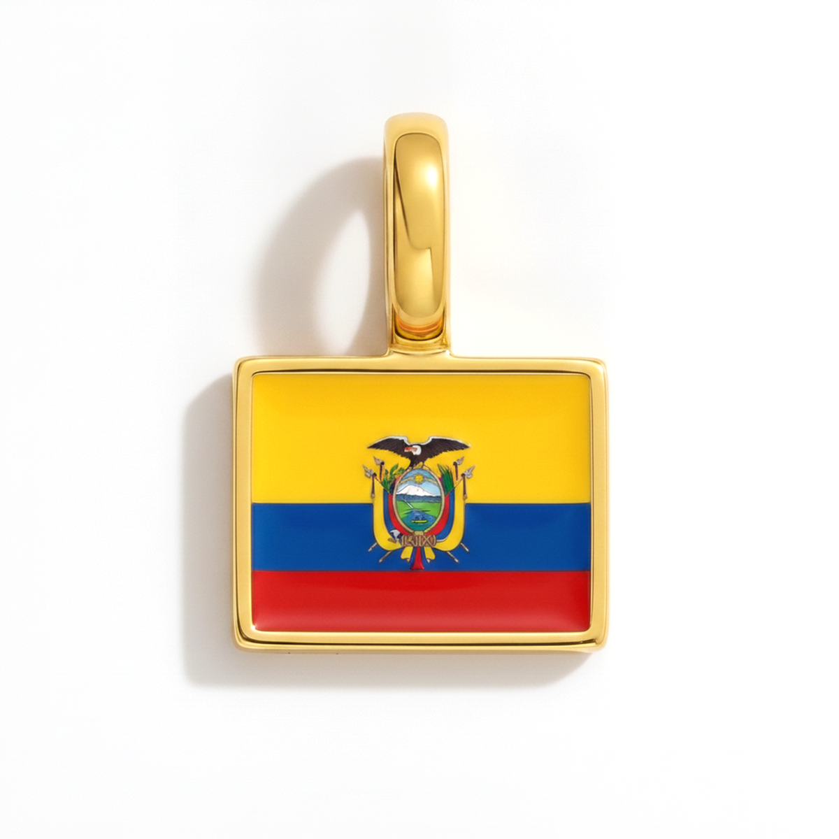 Charm Ecuador – square gold