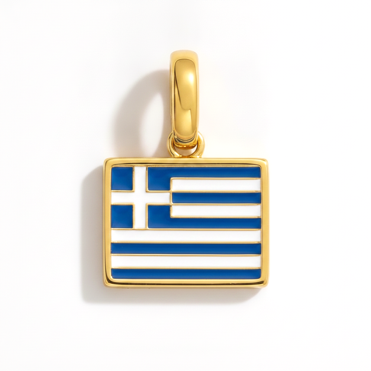 Charm Greece – square gold