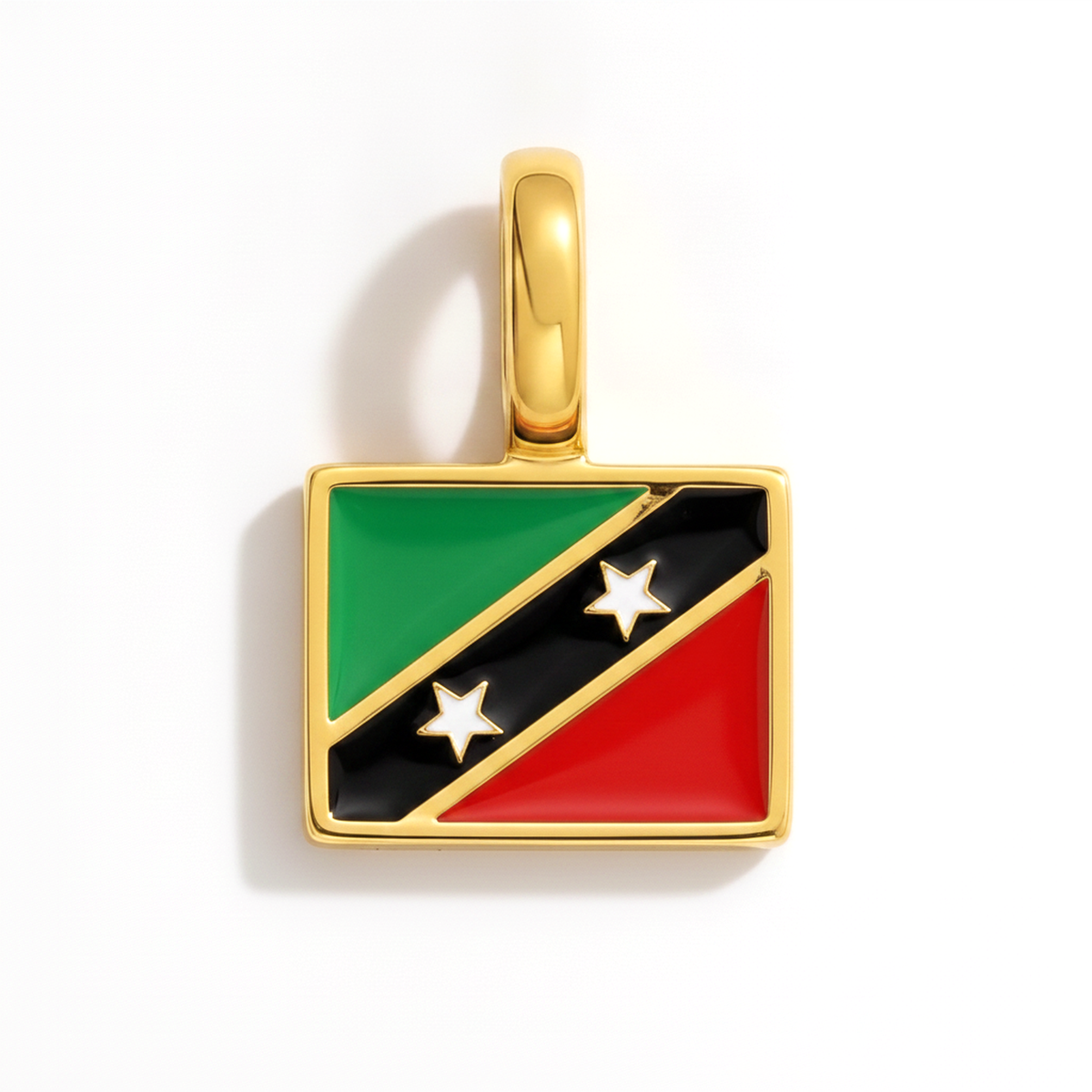 Charm Saint-Kitts-and-Nevis – square gold