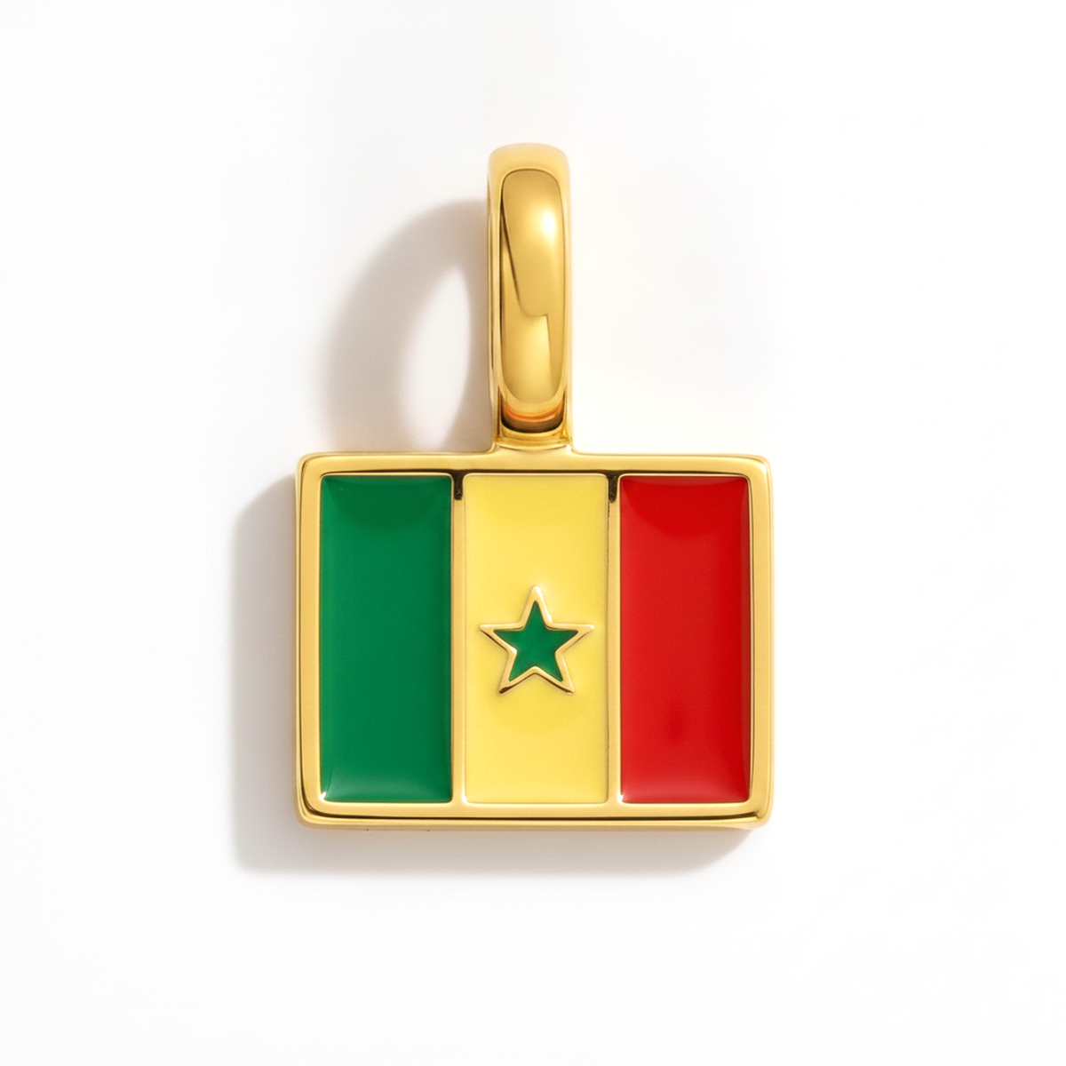Charm Senegal – square gold