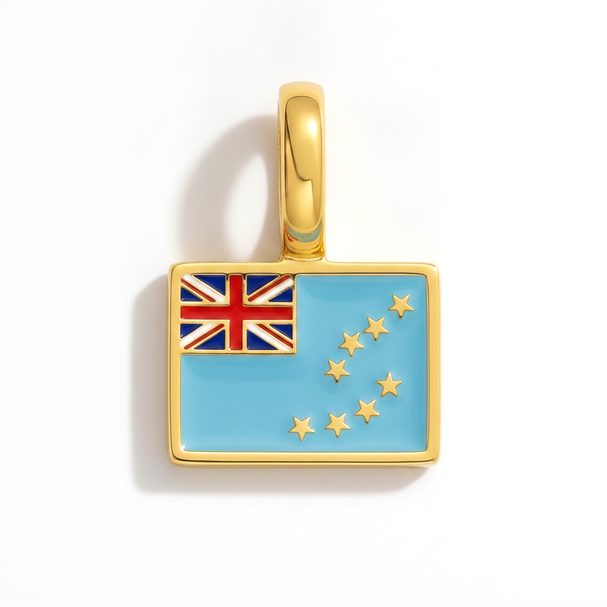 Charm Tuvalu – square gold