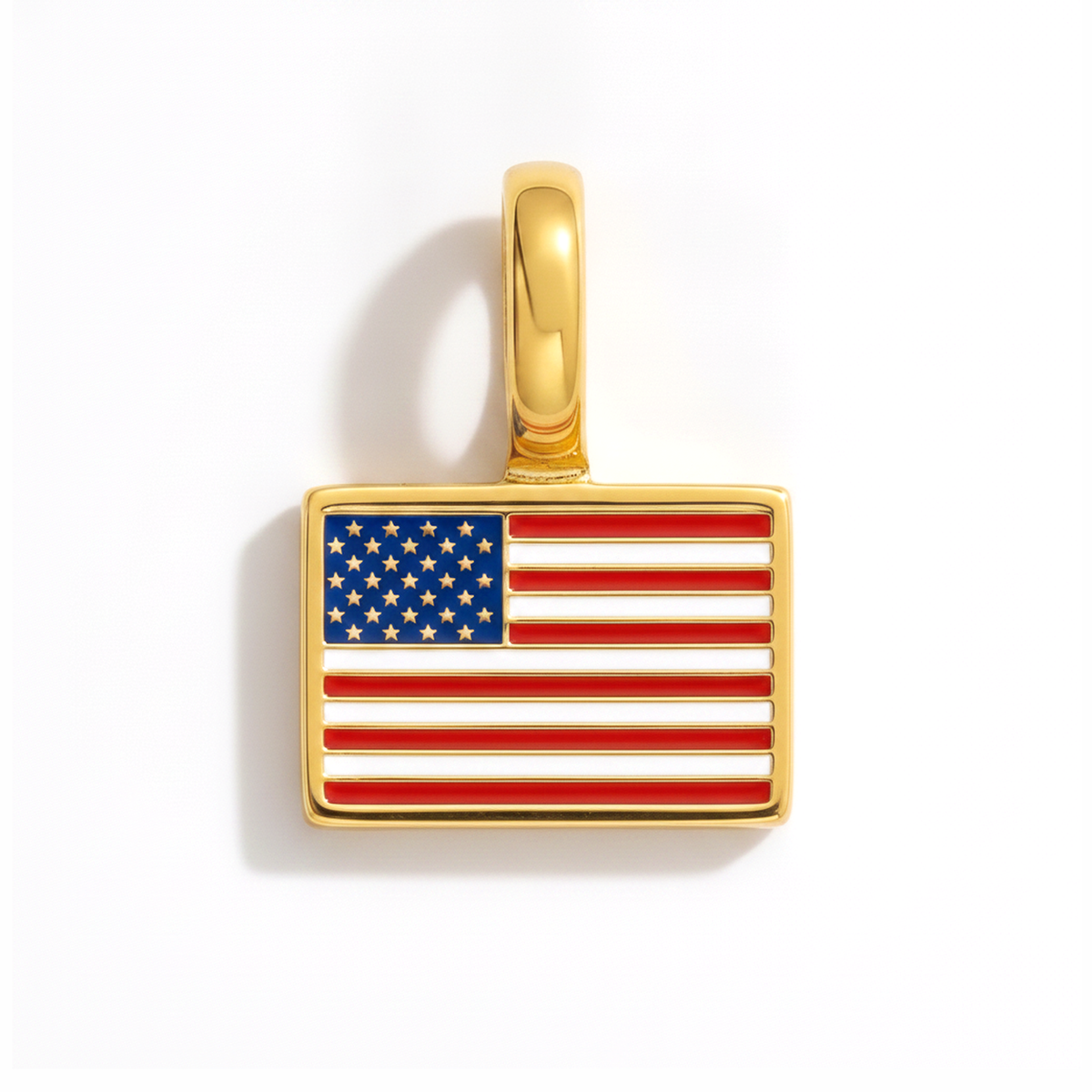 Charm United-States-of-America – square gold