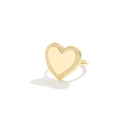 Medaillon Ring met Foto - Hart