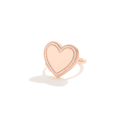 Medaillon Ring met Foto - Hart