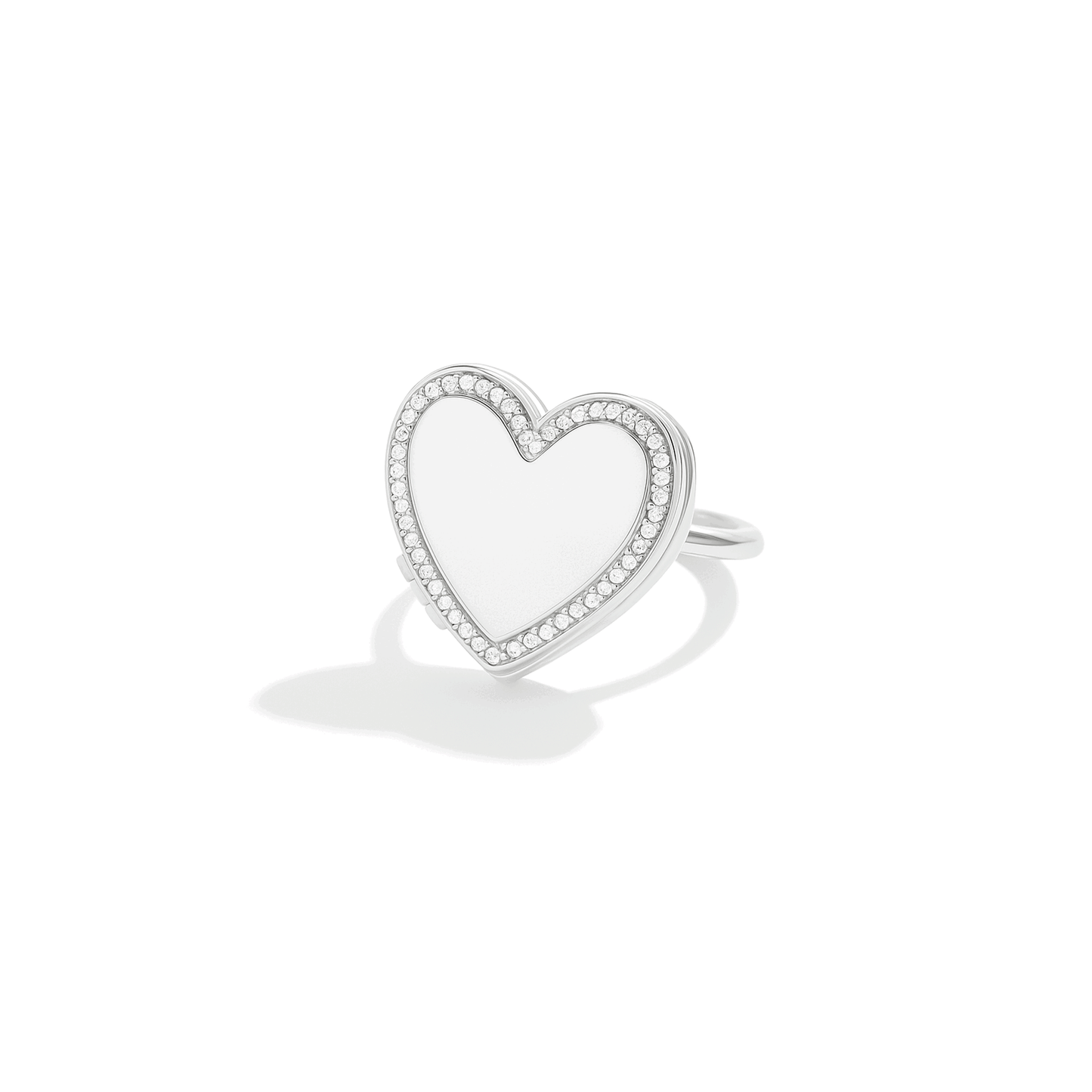 Medaillon Ring met Foto - Hart