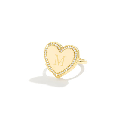 Medaillon Ring met Foto - Hart