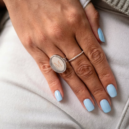 Medaillon Ring met Foto - Ovaal