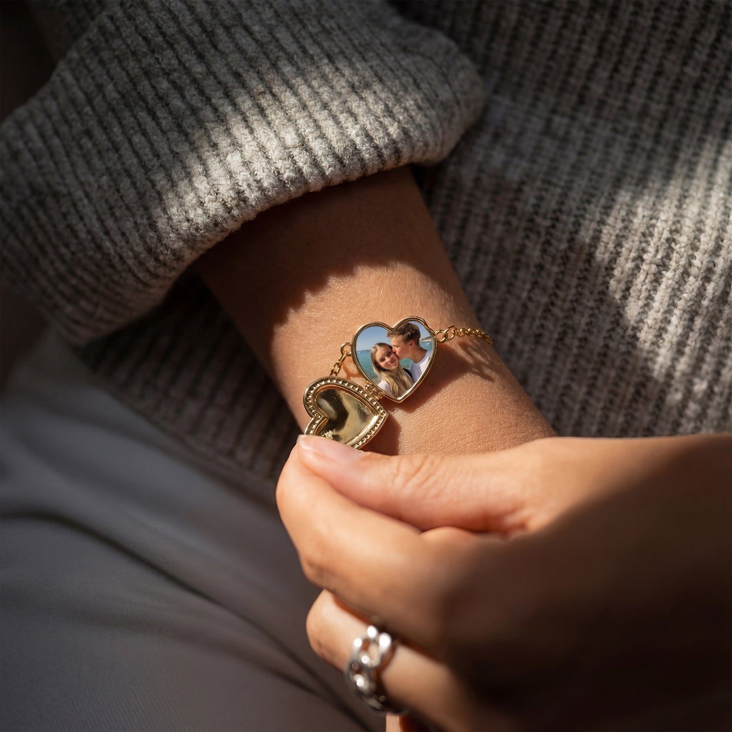 Medaillon Armband met Foto - Hart