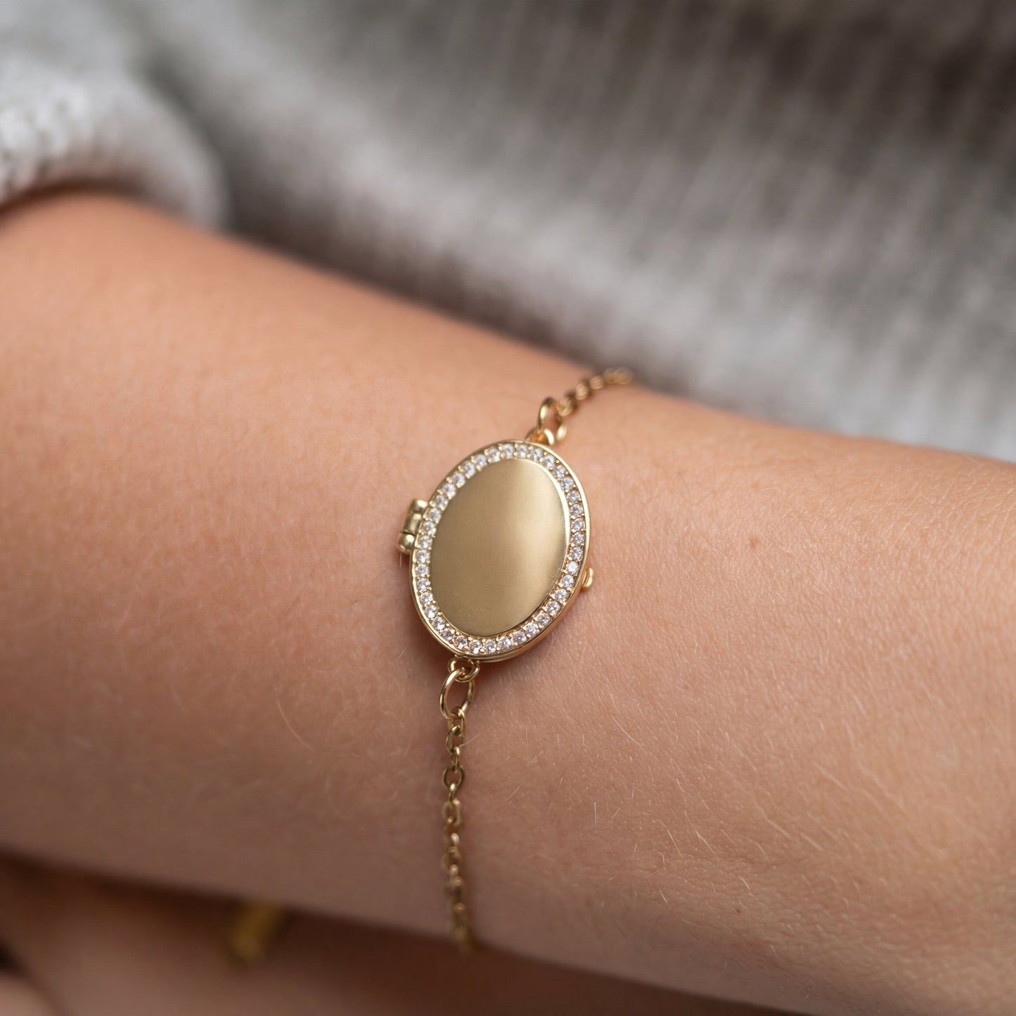 Medaillon Armband met Foto - Ovaal