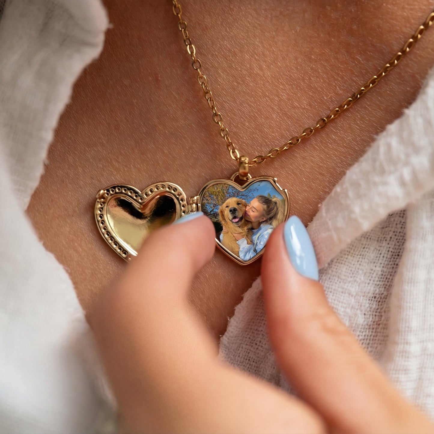 Medaillon Ketting met Foto - Hart