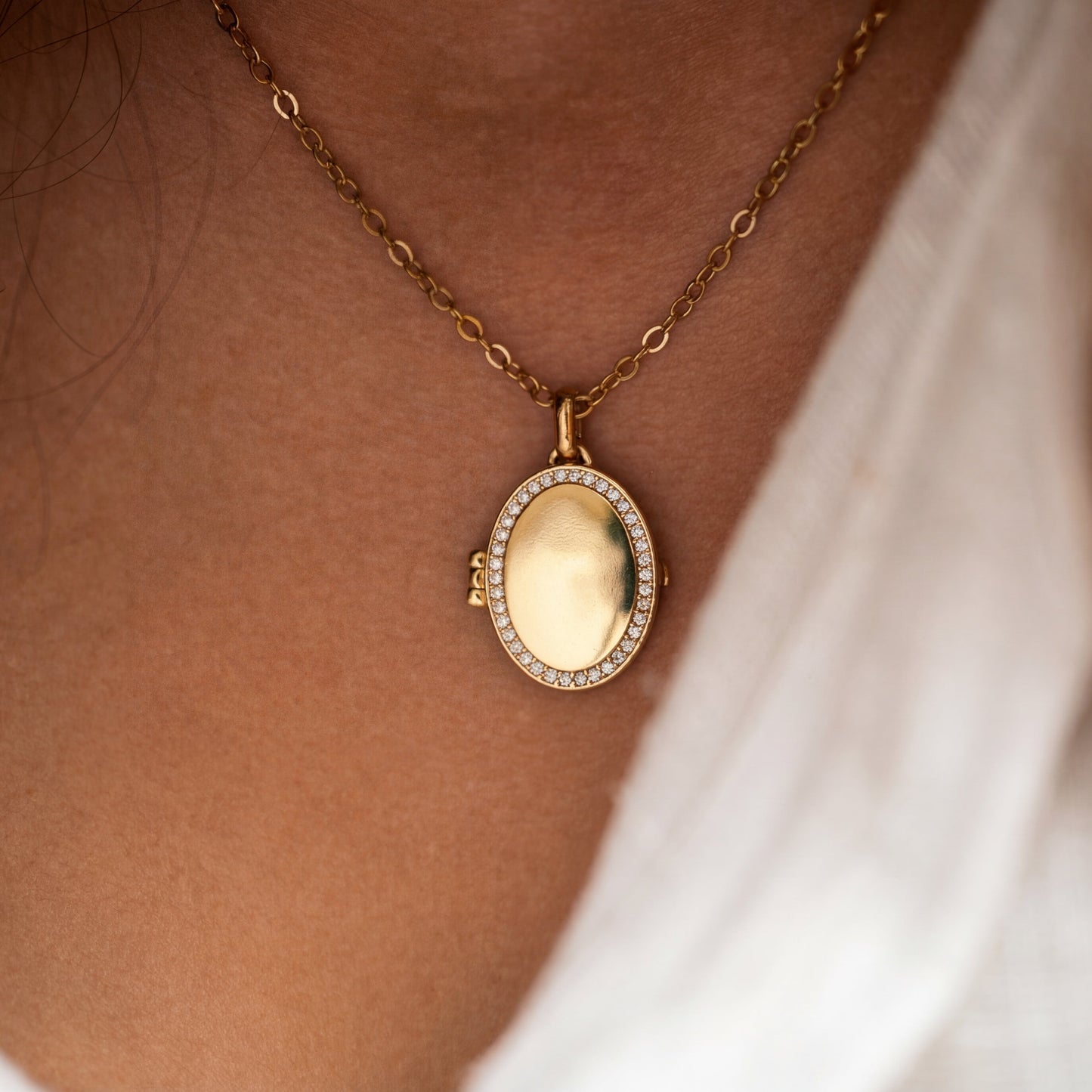 Medaillon Ketting met Foto - Ovaal