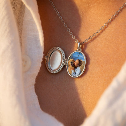 Medaillon Ketting met Foto - Ovaal