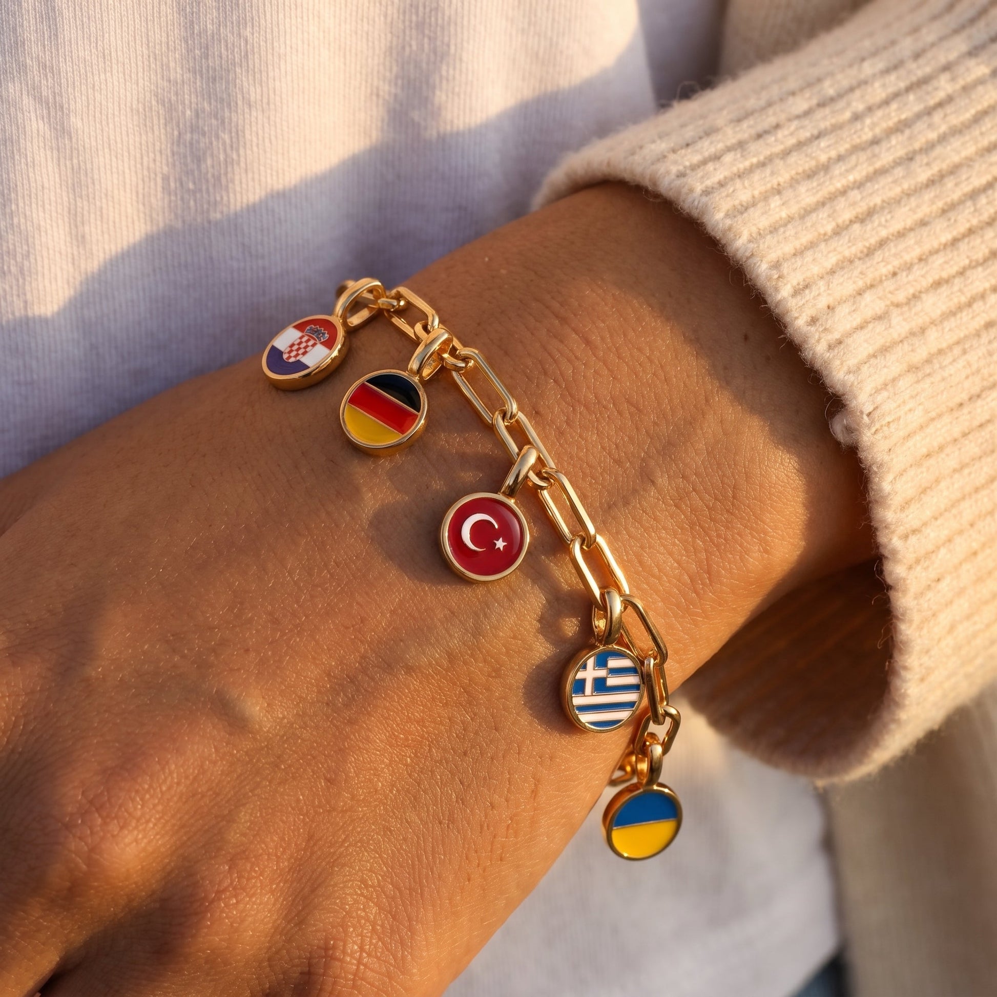 Landen Charm Armband – Goud
