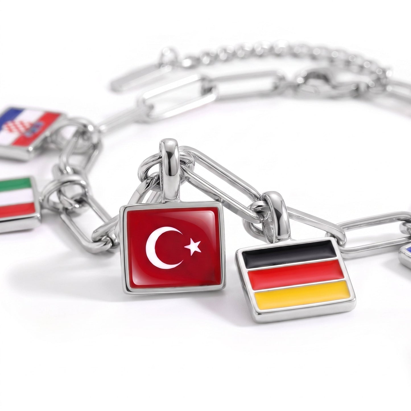 Landen Charm Armband – Zilver
