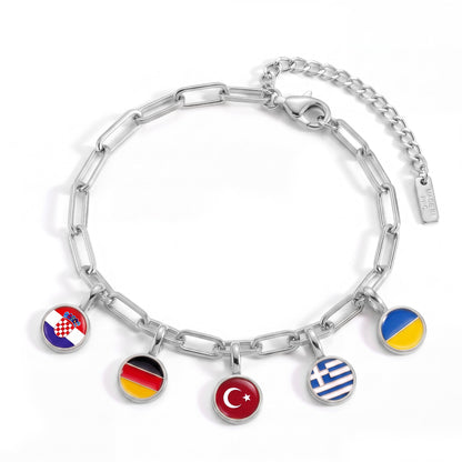 Landen Charm Armband – Zilver