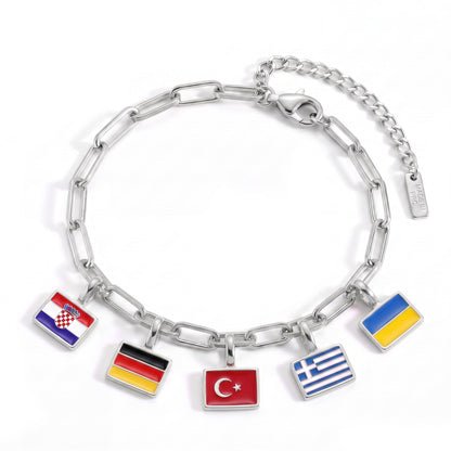 Landen Charm Armband – Zilver