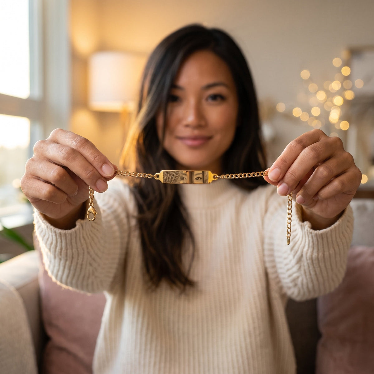 Gouden ogenarmband als persoonlijk cadeau