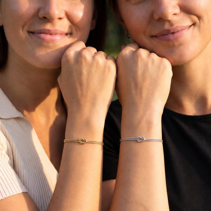 Forever Knot-armband – goud & zilver – beste vriendinnen