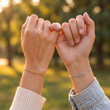 Forever Knot-armband – goud & zilver – beste vriendinnen, pinkybelofte