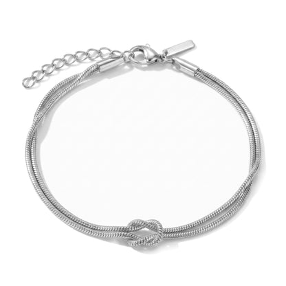 Forever Knot-armband – zilver – aanzicht 6