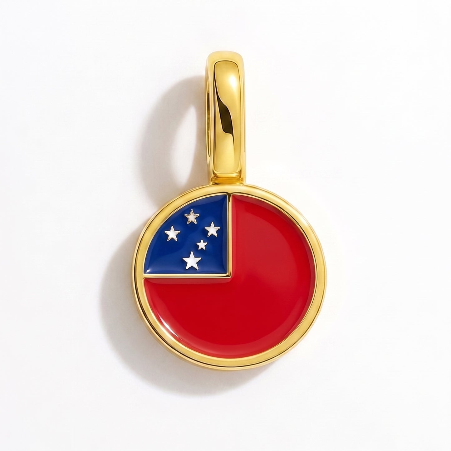 Charm vlag Samoa – rond goud