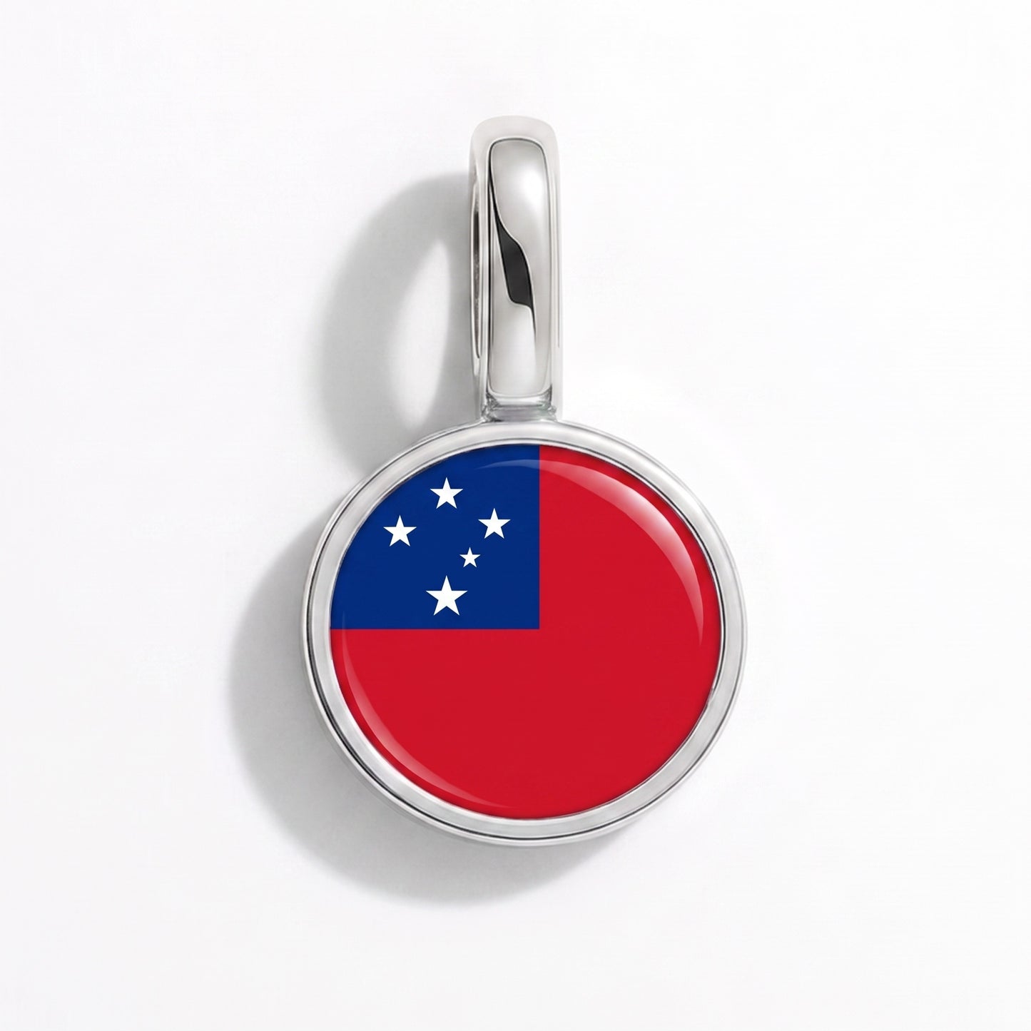 Charm vlag Samoa – rond zilver