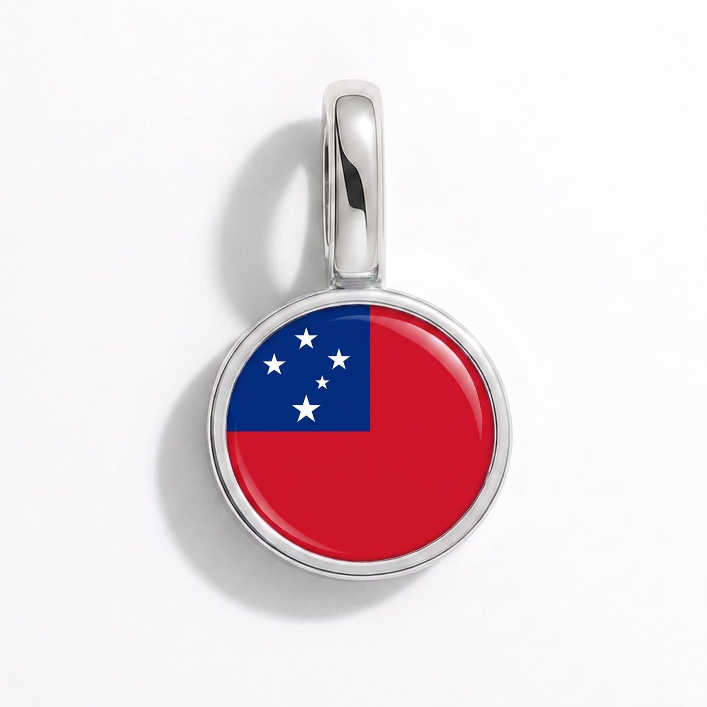 Charm vlag Samoa – rechthoekig zilver