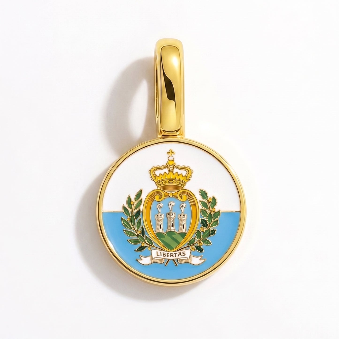 Charm vlag San Marino – rond goud