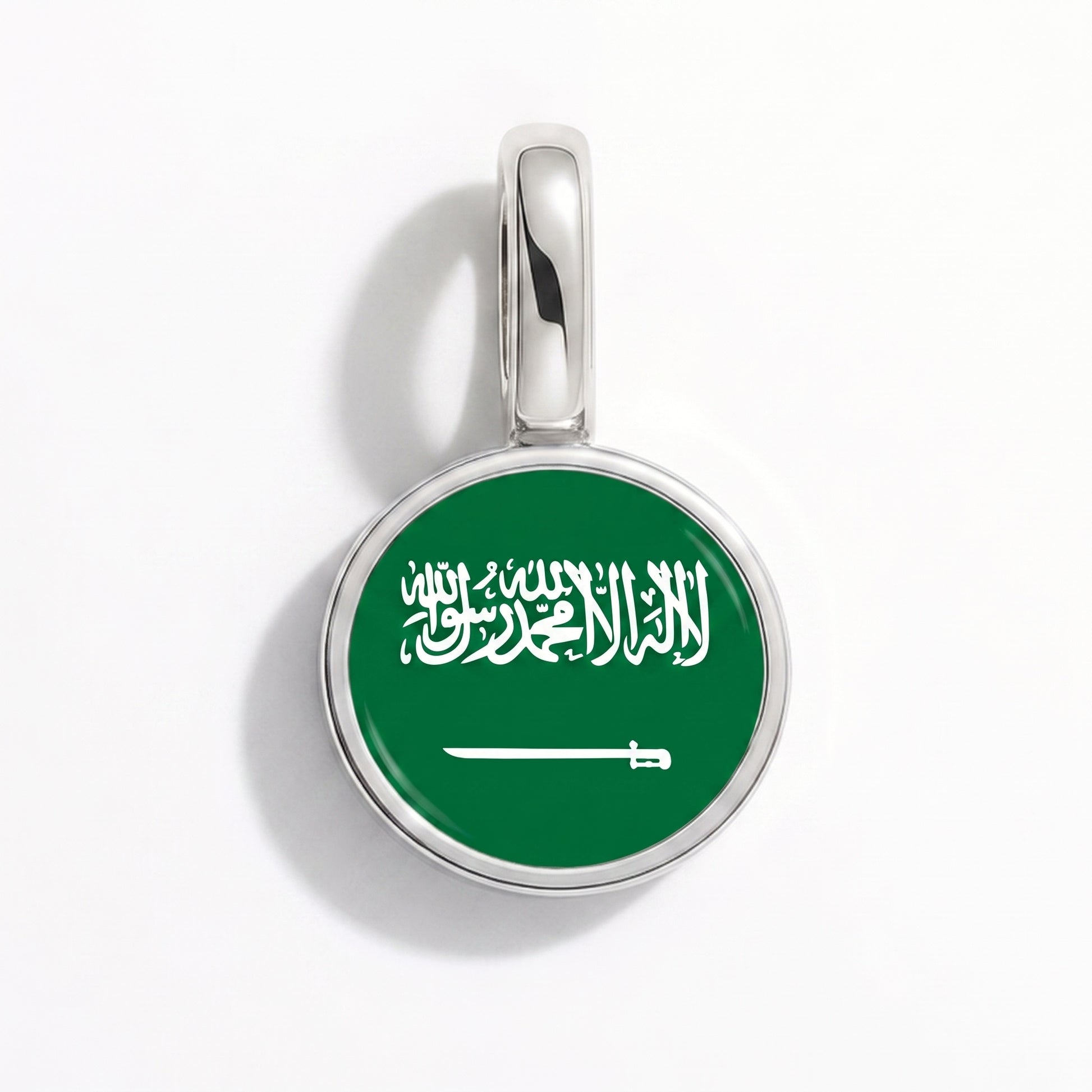 Charm vlag Saoedi-Arabië – rond zilver