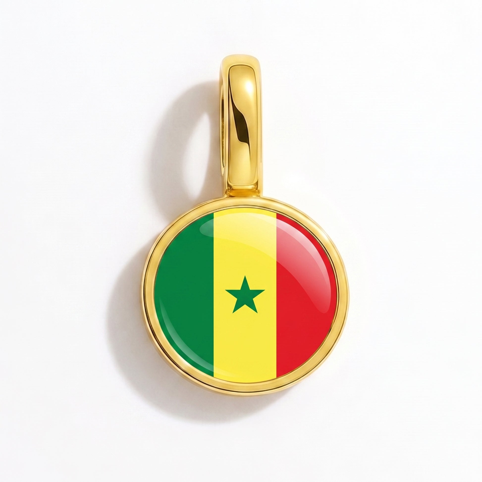 Charm vlag Senegal – rond goud