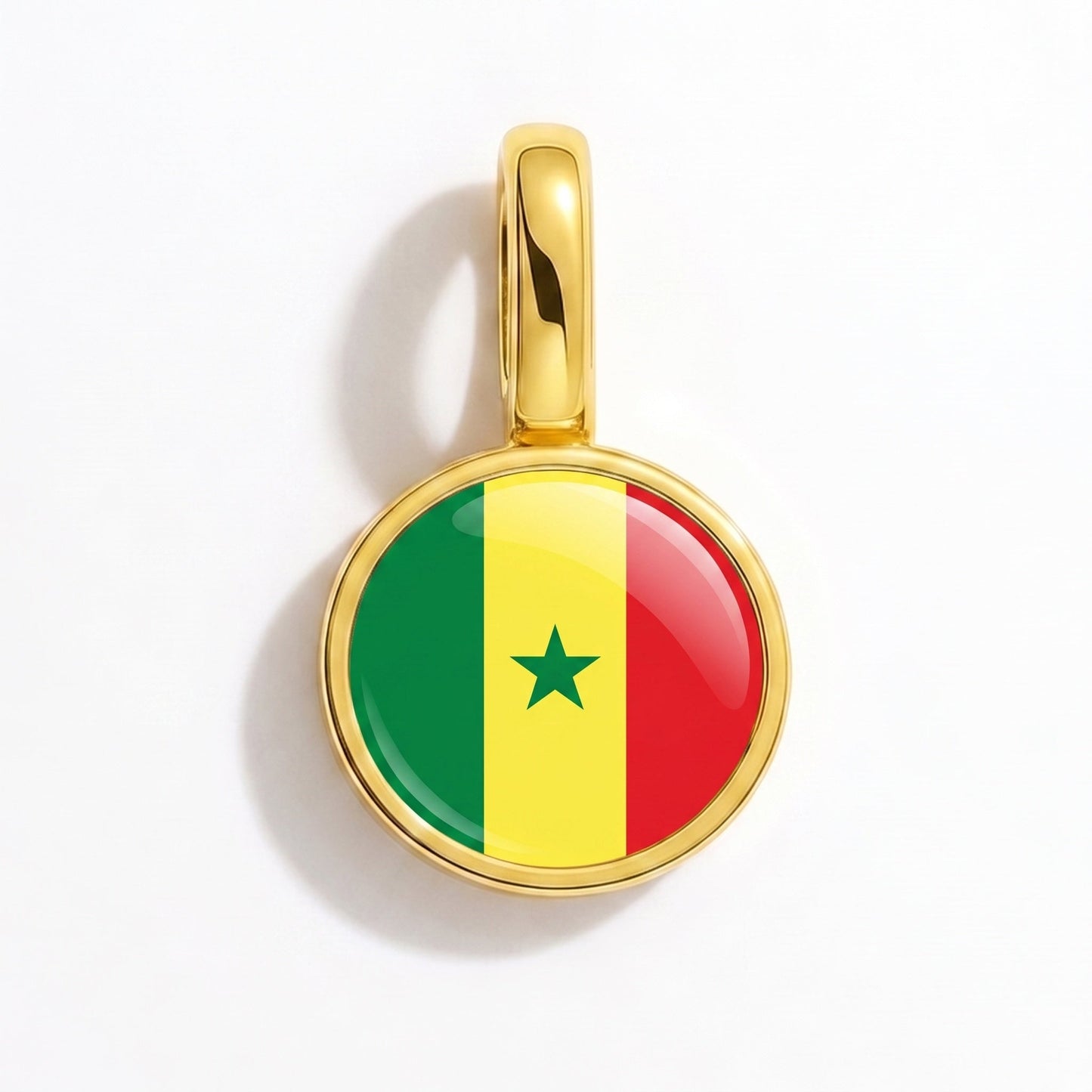 Charm vlag Senegal – rechthoekig goud