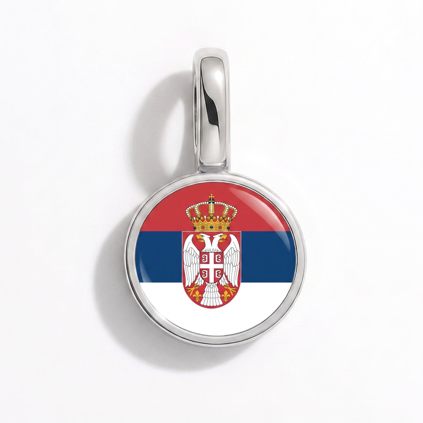 Charm vlag Servië – rond zilver
