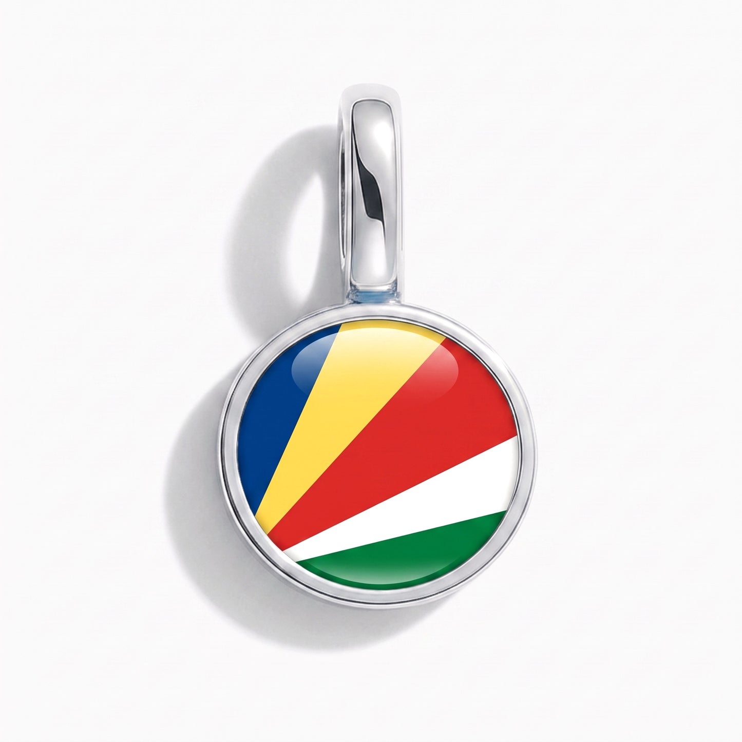 Charm vlag Seychellen – rond zilver