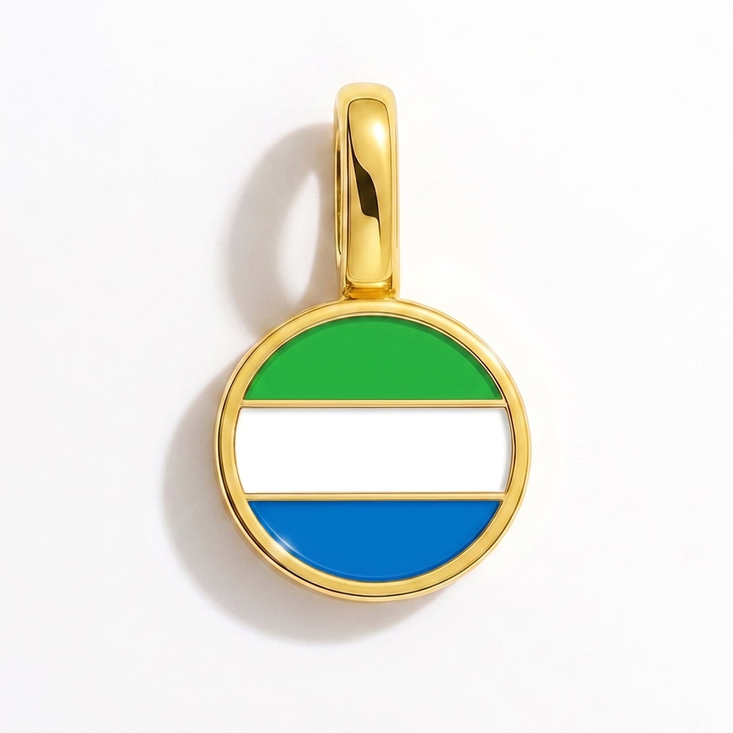 Charm vlag Sierra Leone – rechthoekig goud