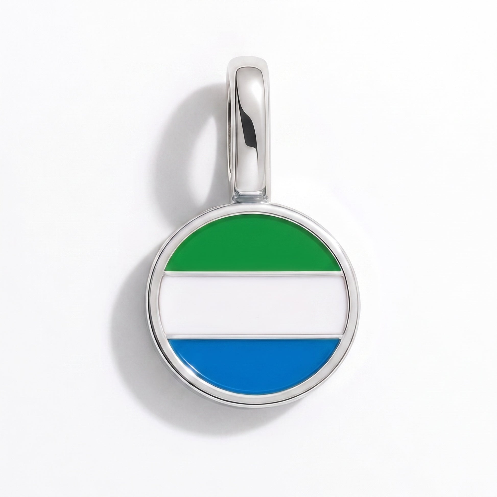 Charm vlag Sierra Leone – rond zilver
