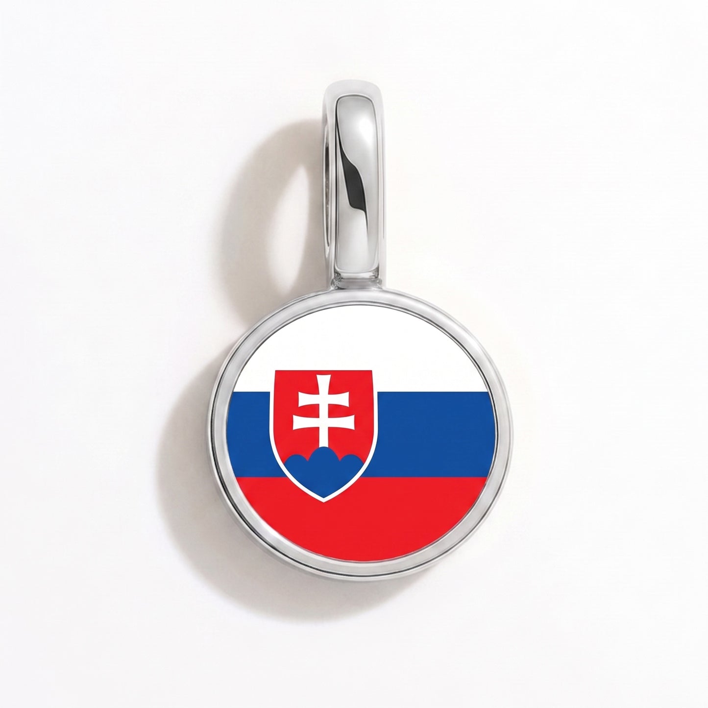Charm vlag Slowakije – rond zilver