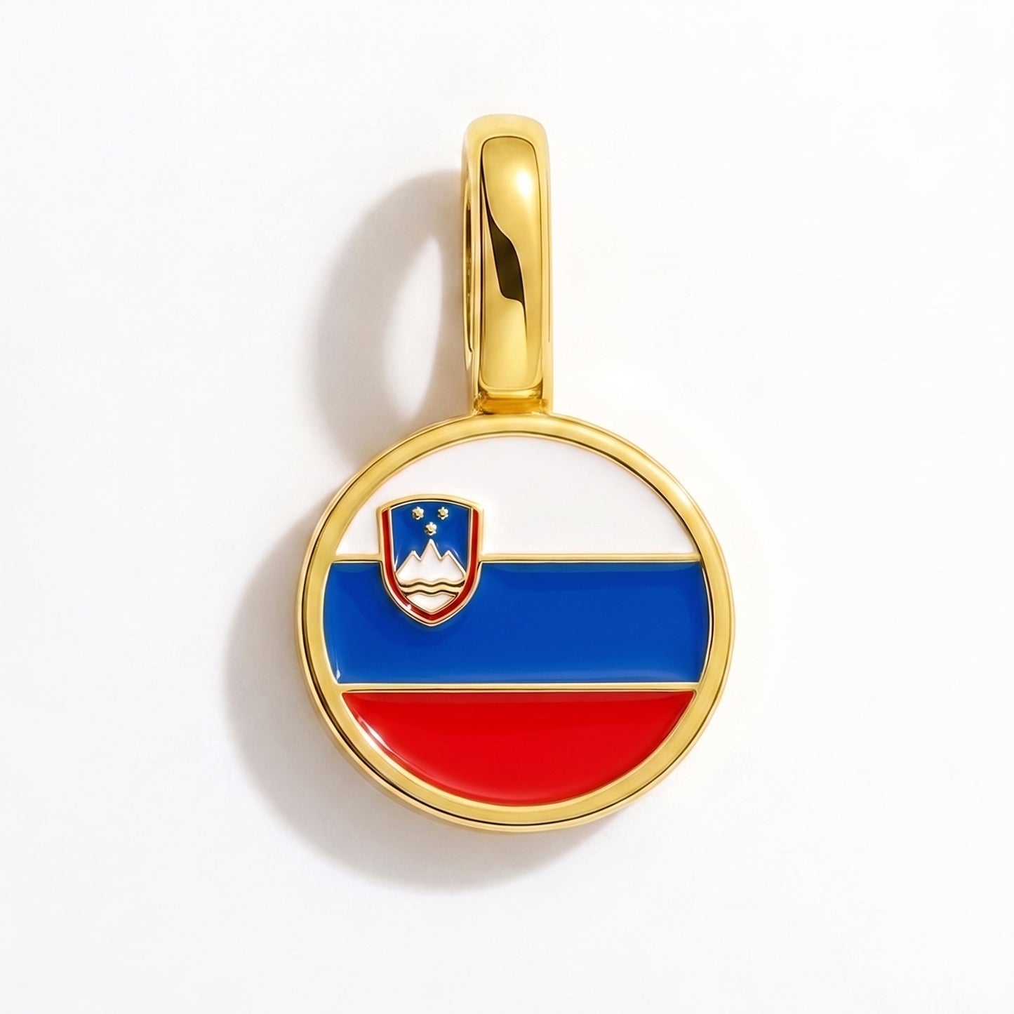 Charm vlag Slovenië – rond goud