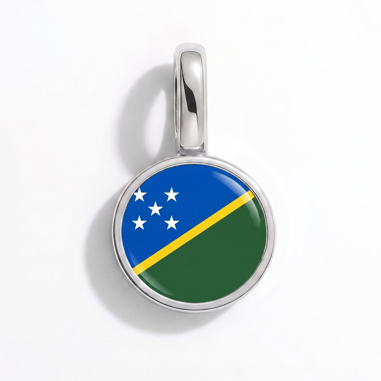 Charm vlag Salomonseilanden – rond zilver