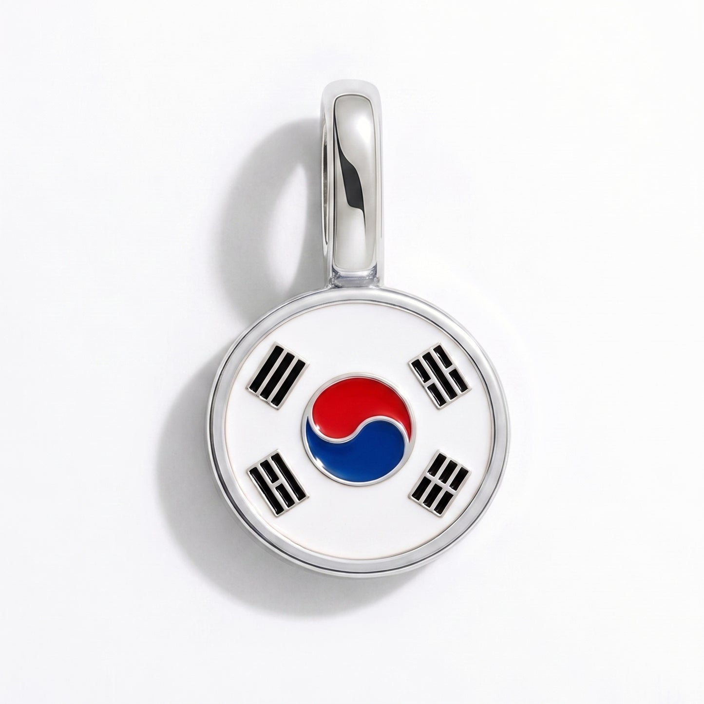 Charm vlag Zuid-Korea – rond zilver