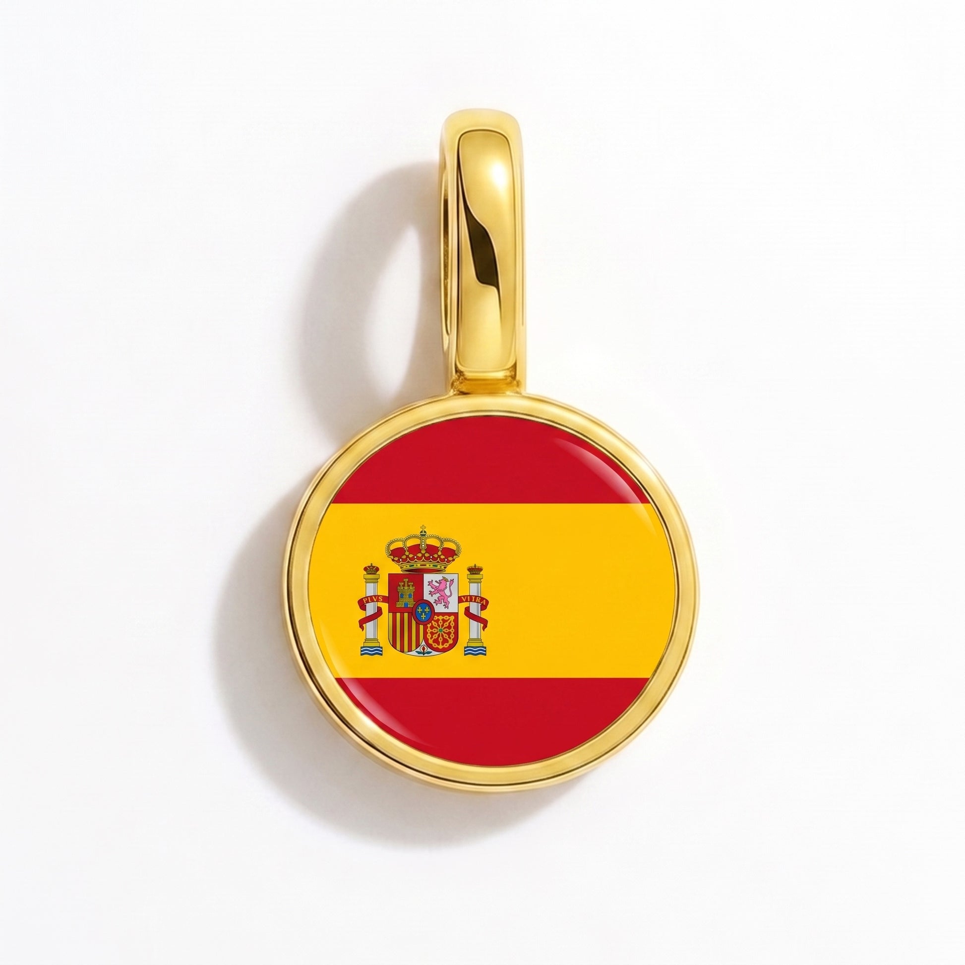 Charm vlag Spanje – rond goud