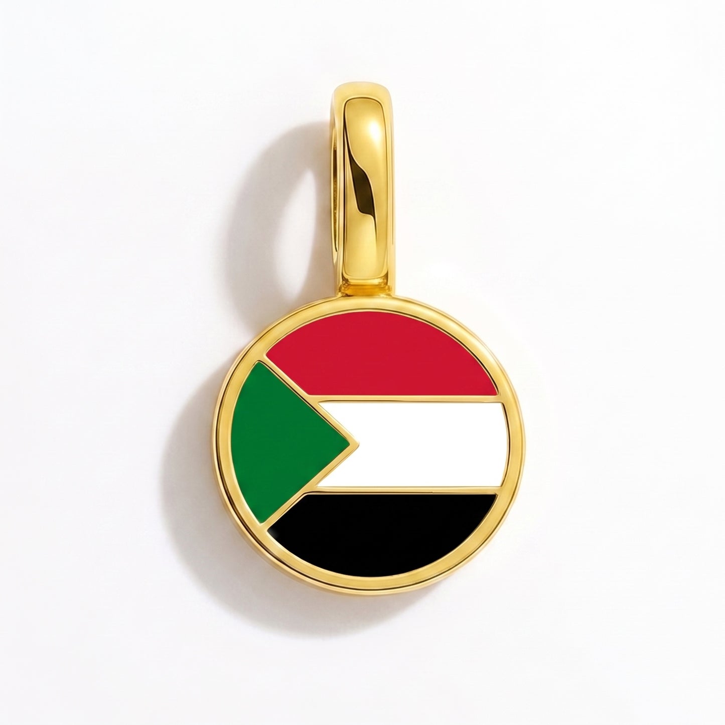 Charm vlag Soedan – rond goud