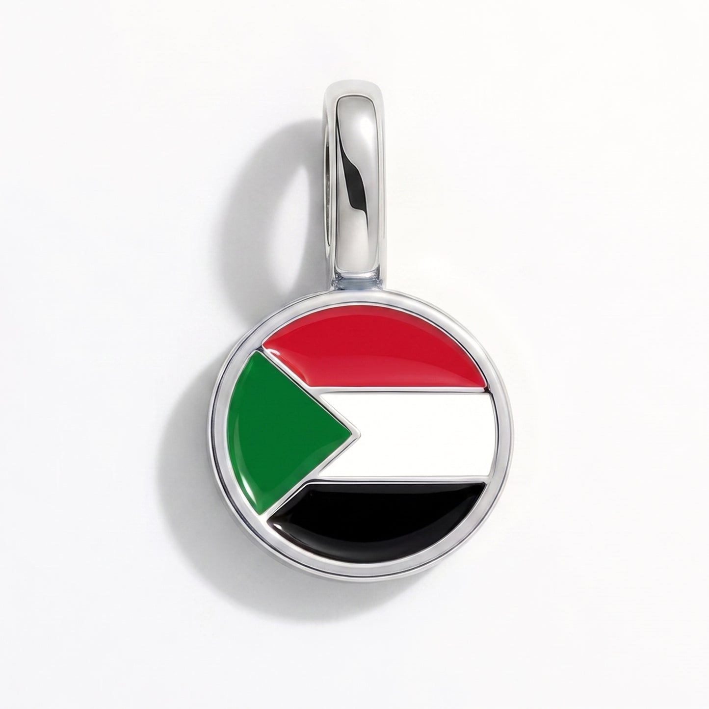 Charm vlag Soedan – rond zilver