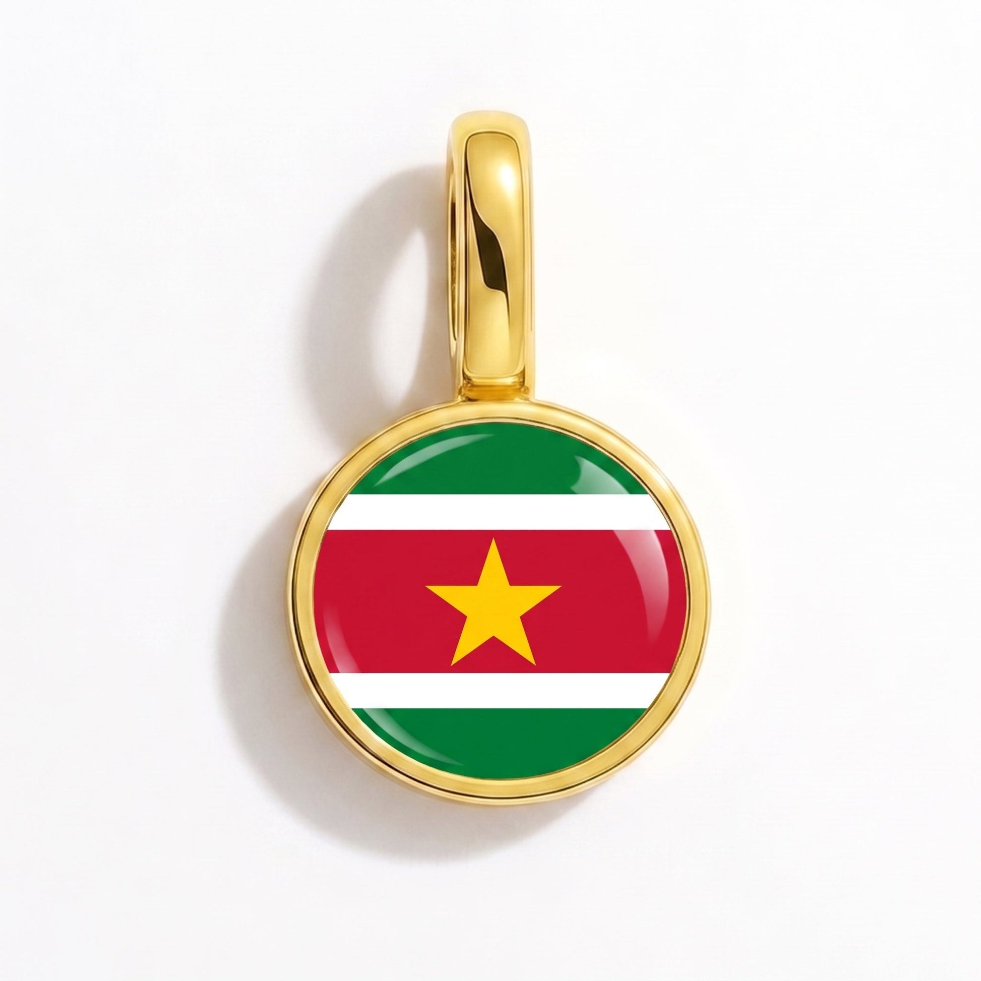 Charm vlag Suriname – rechthoekig goud