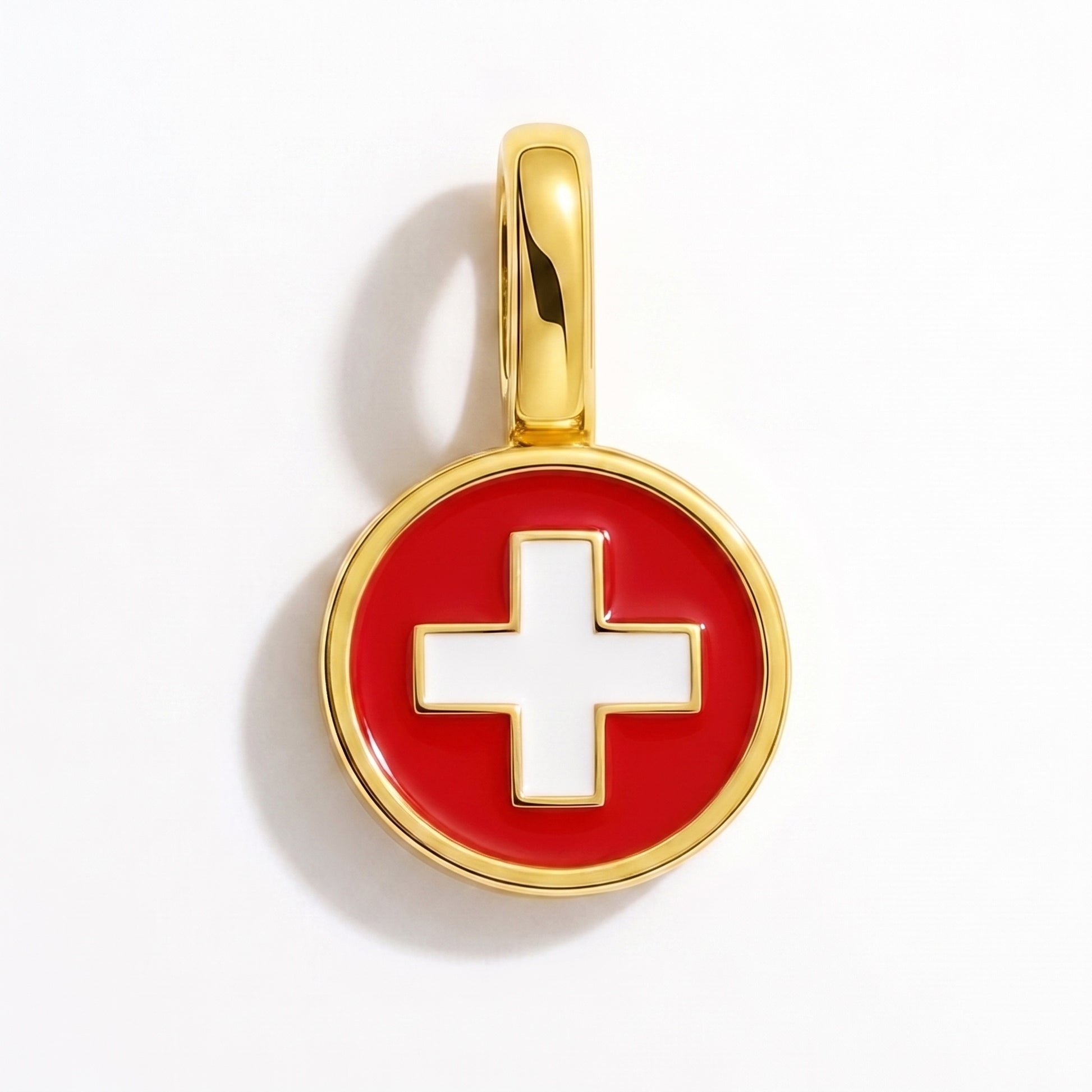Charm vlag Zwitserland – rond goud
