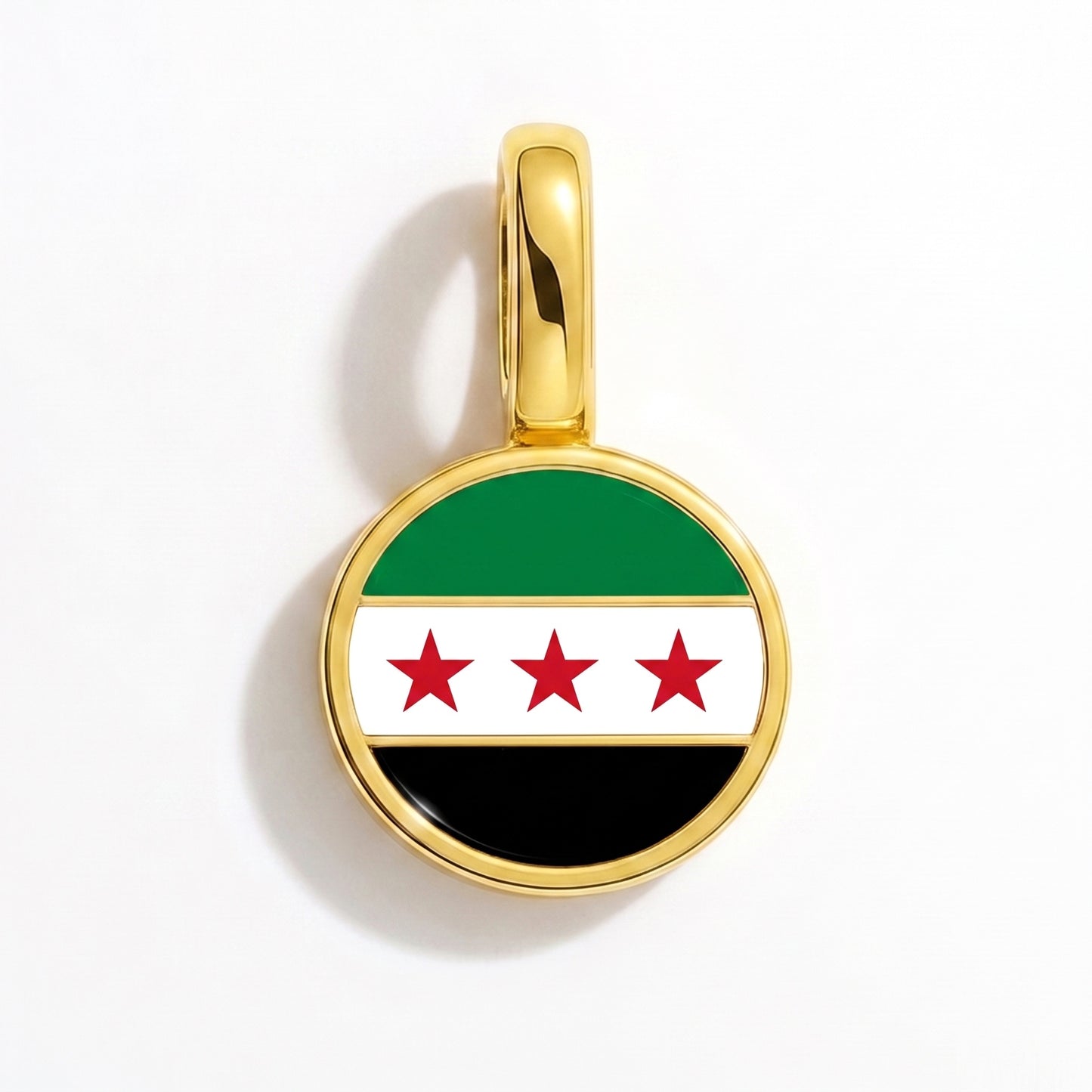 Charm vlag Syrië – rond goud