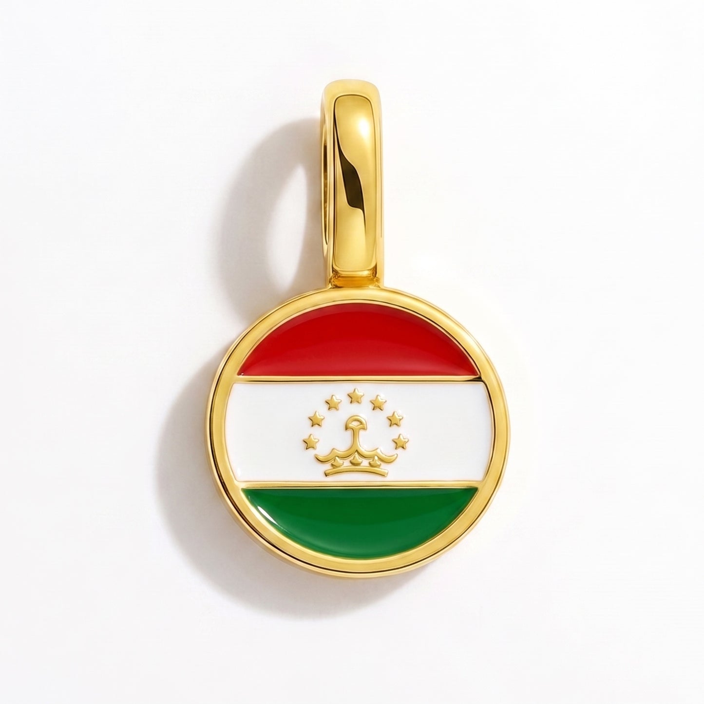 Charm vlag Tadzjikistan – rond goud