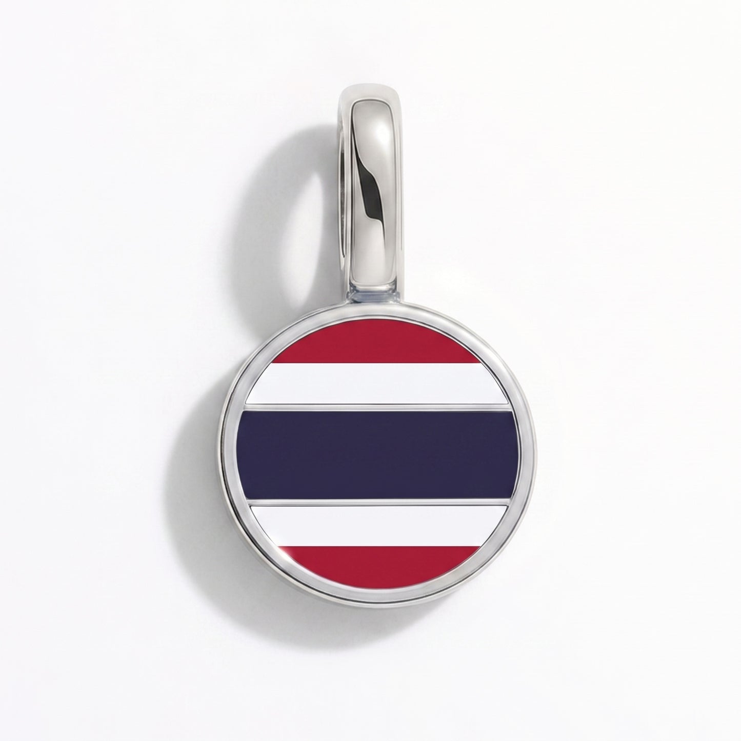 Charm vlag Thailand – rond zilver