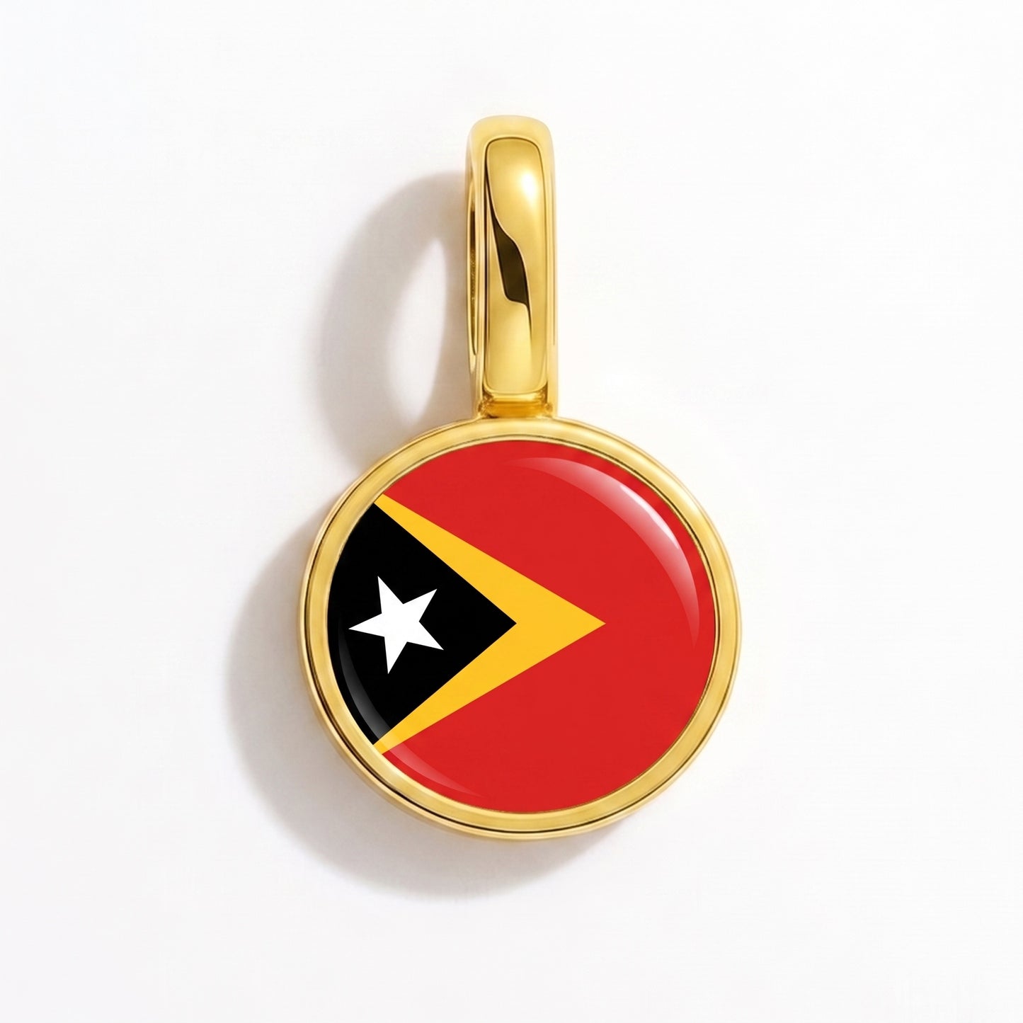 Charm vlag Oost-Timor – rond goud